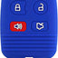 Funda llavero Ford Mustang Focus 4 botones remoto azul