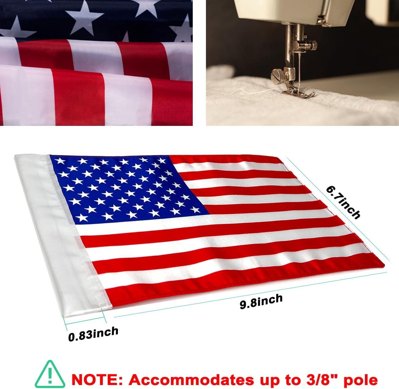 Bandera motocicleta doble cara 6x9