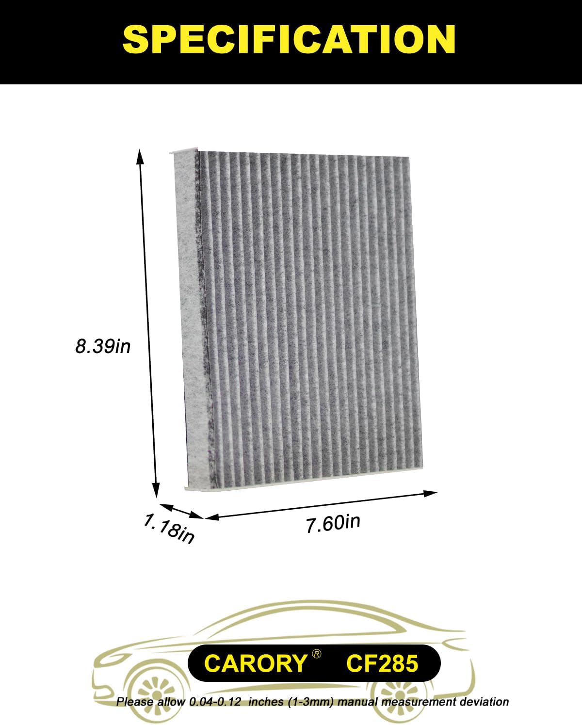 Filtro aire cabina carbón Toyota Camry Corolla RAV4