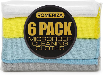 6 Pzas Paños Microfibra Reutilizables Multiusos