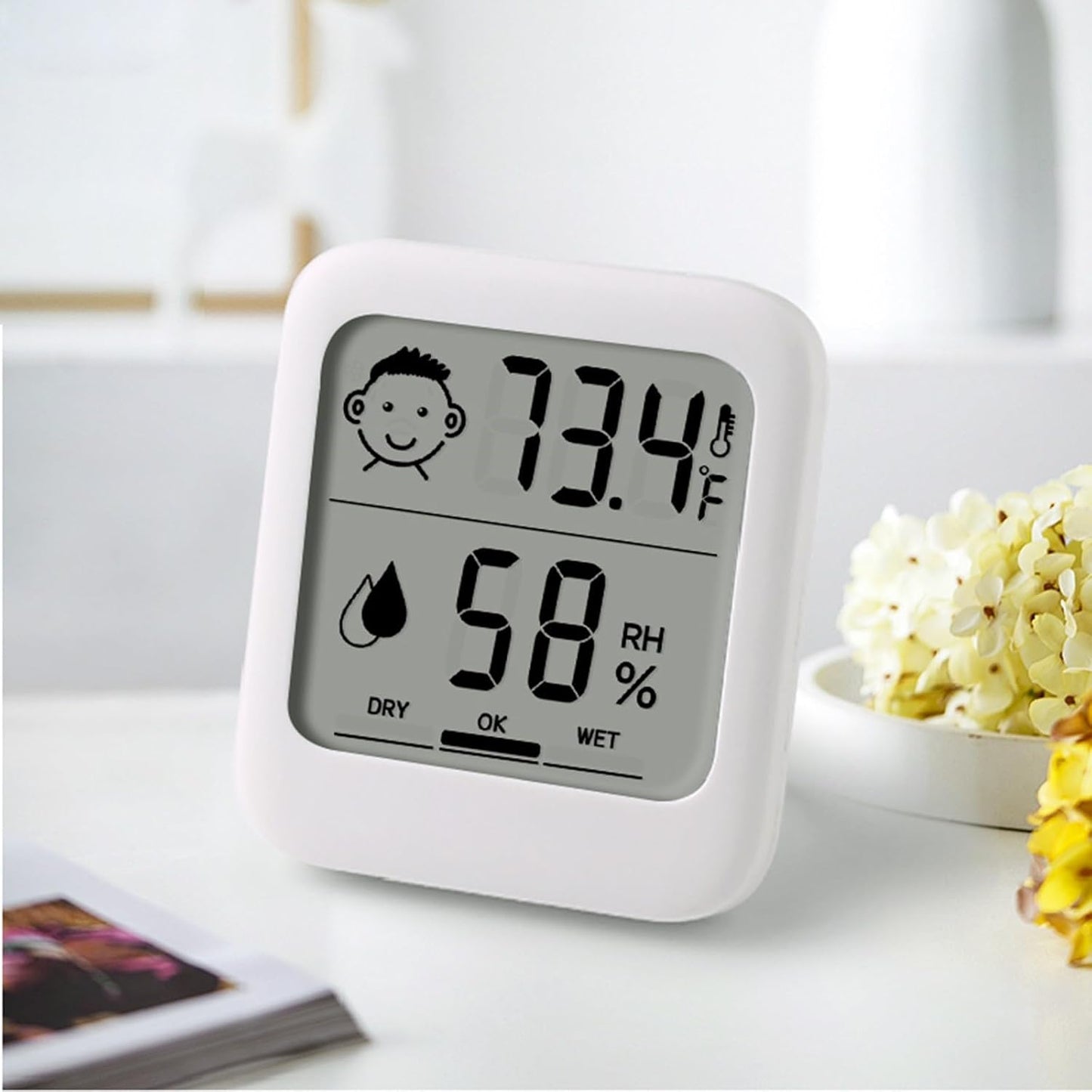 Termómetro digital con soporte imán prevención golpes calor