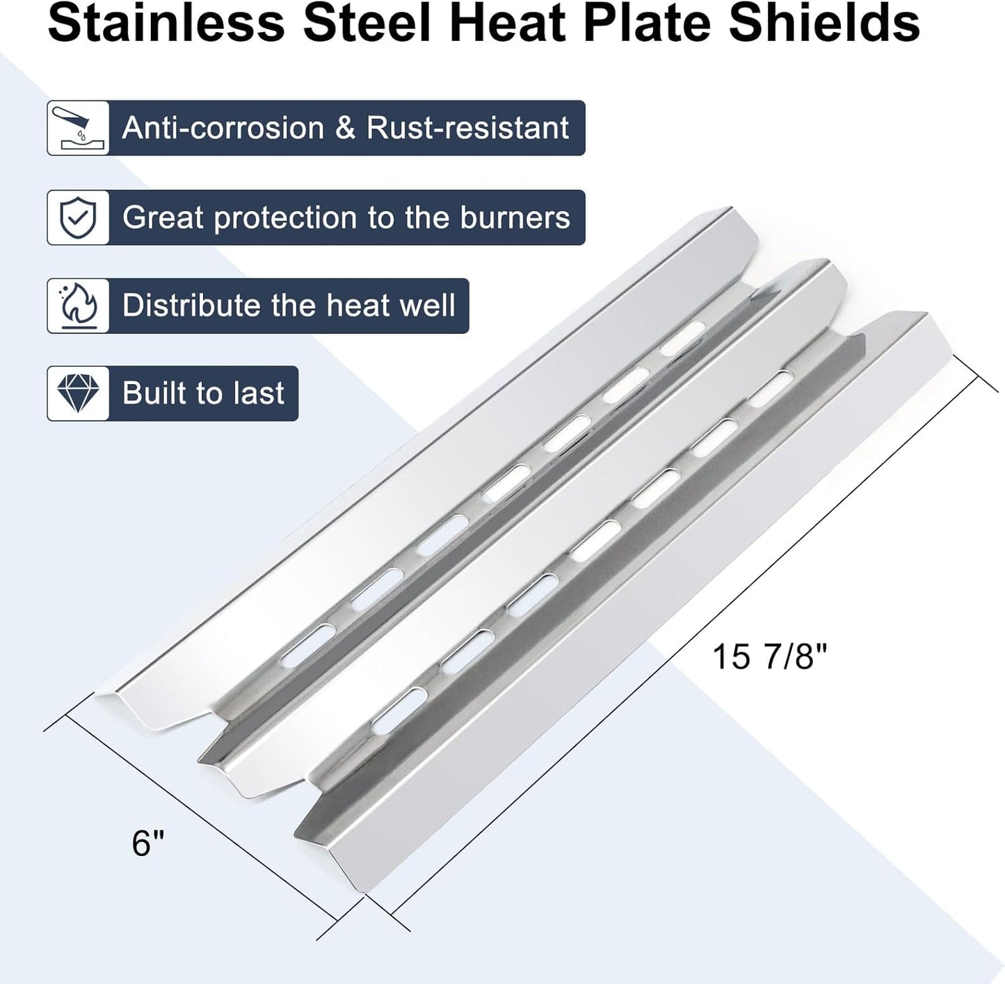 Repuesto placa térmica acero inox parrilla Broil King
