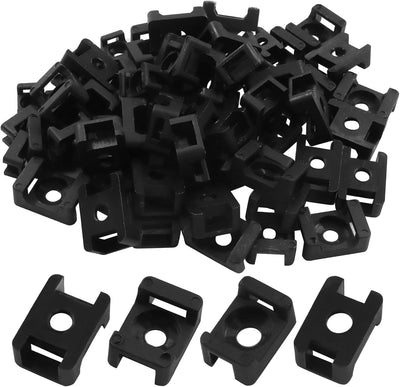 100 Pzas Soporte Cables M4/M5 Negro Tipo Silla para Hogar Oficina