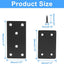 8 Soportes planos negros para muebles y estantes 3.15x1.5pulg