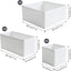 Set 12 cajas almacenamiento tela durable blanco