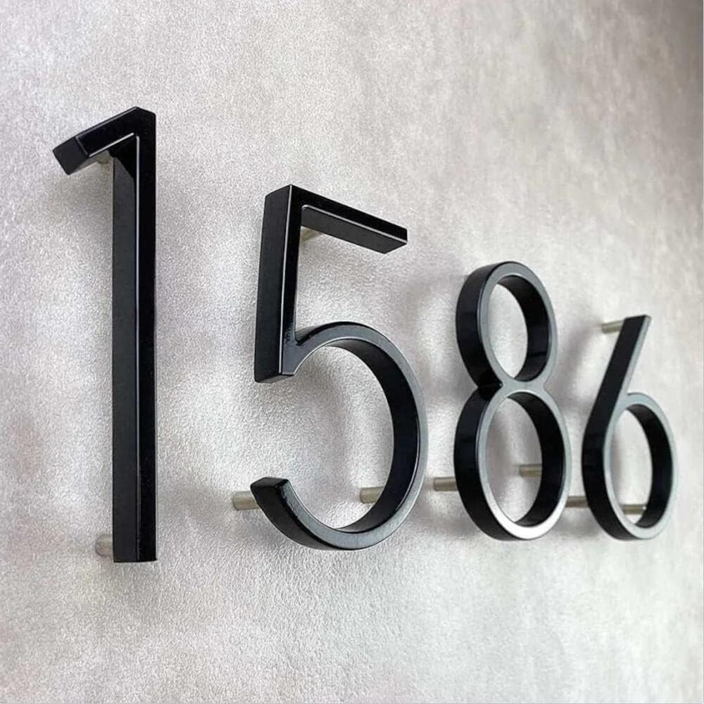 Número casa acero inox 5pulg moderno para puerta garaje