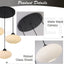 Lámpara colgante isla cocina racimo 3 luces negro vidrio