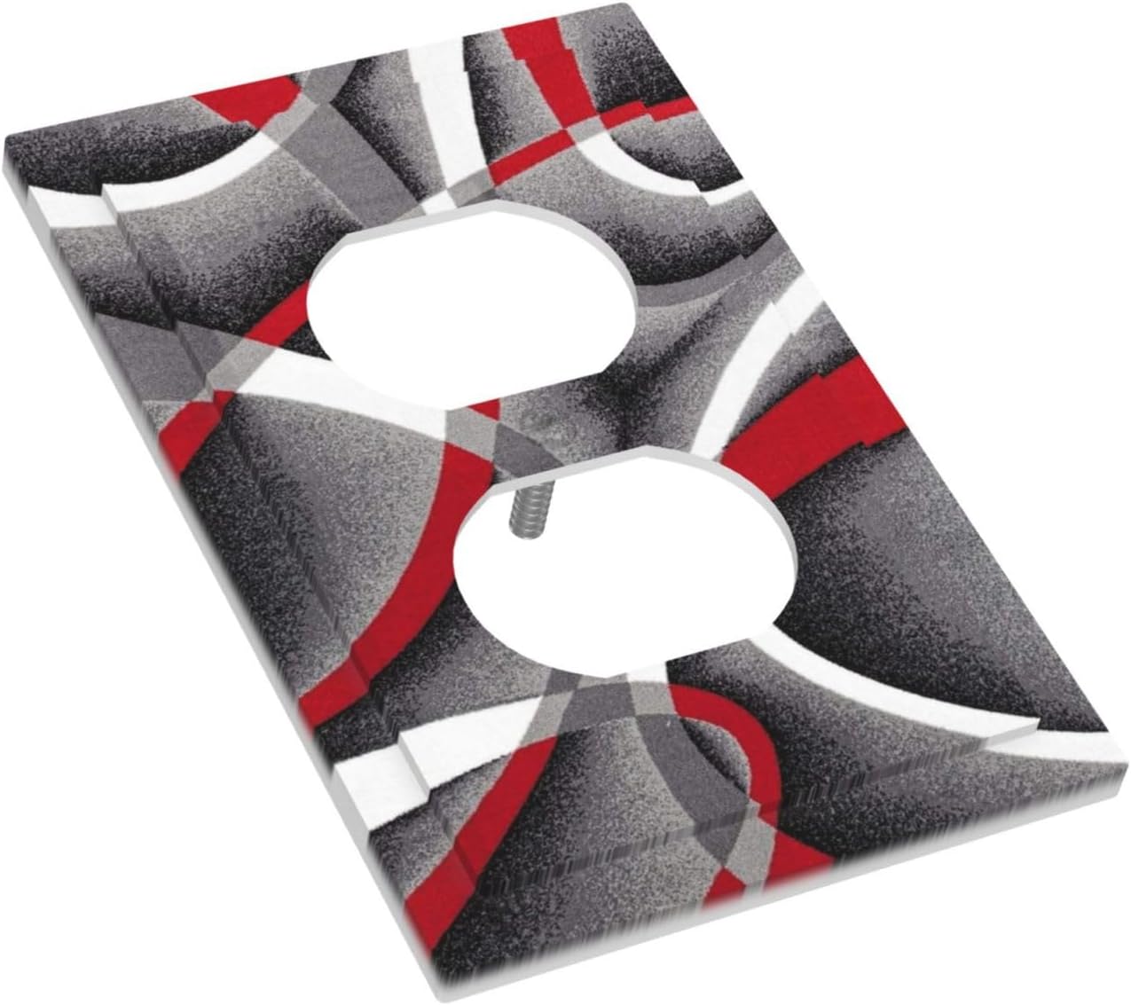 Cubiertas placa salida eléctrica círculo abstracto rojo gris