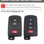 Funda llavero piel compat Toyota Highlander Rav4