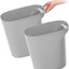 Cubo basura 6gal gris asa pack 2 baño oficina