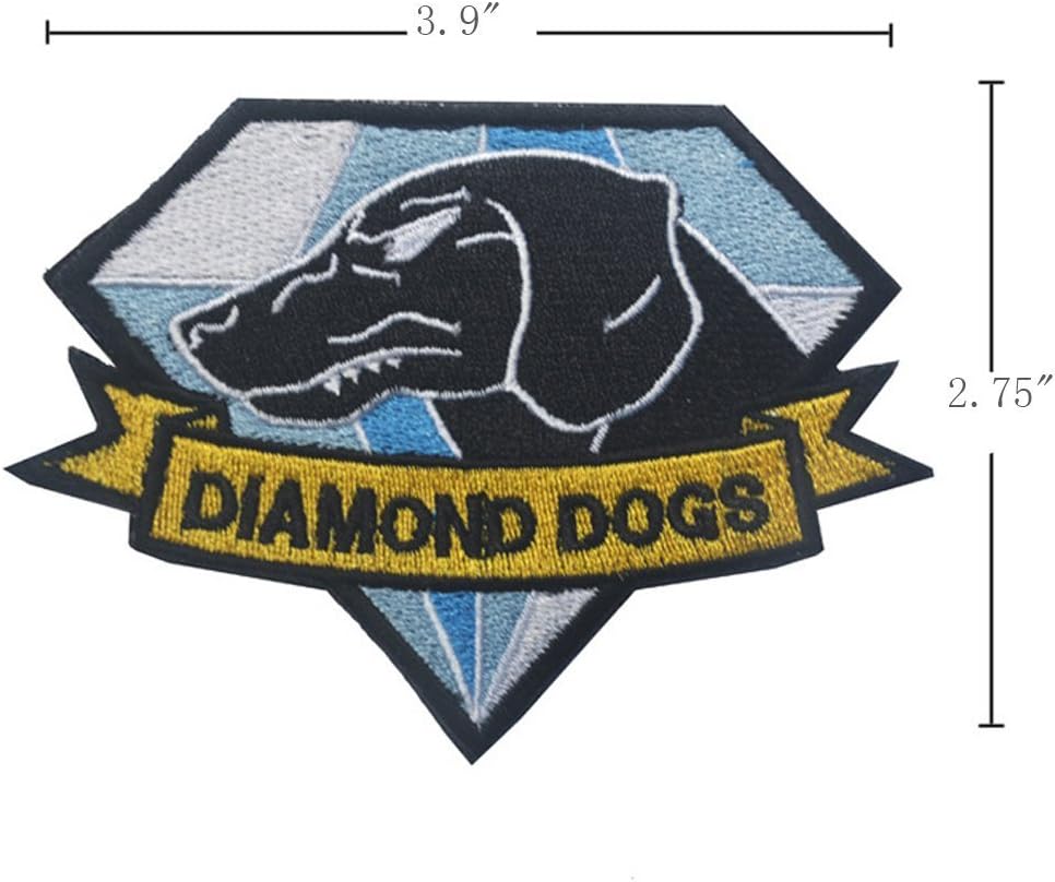 Parche zorro diseño perros diamante engranaje metal 3 pzas