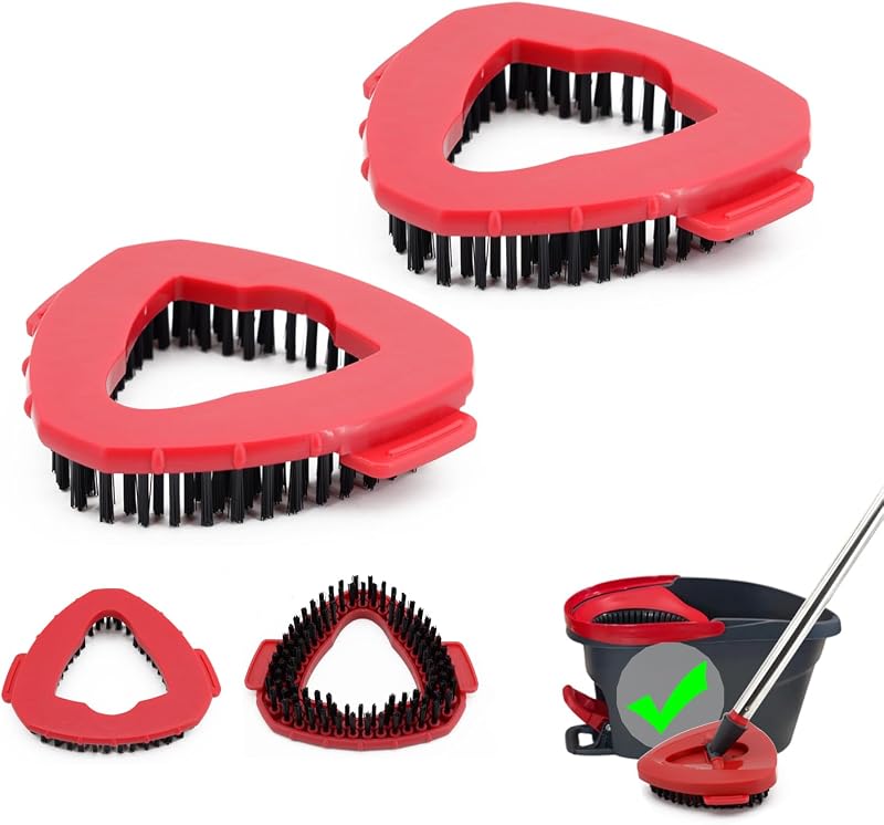 2 Cepillos Spin Mop 1 para piso baño cocina azulejos