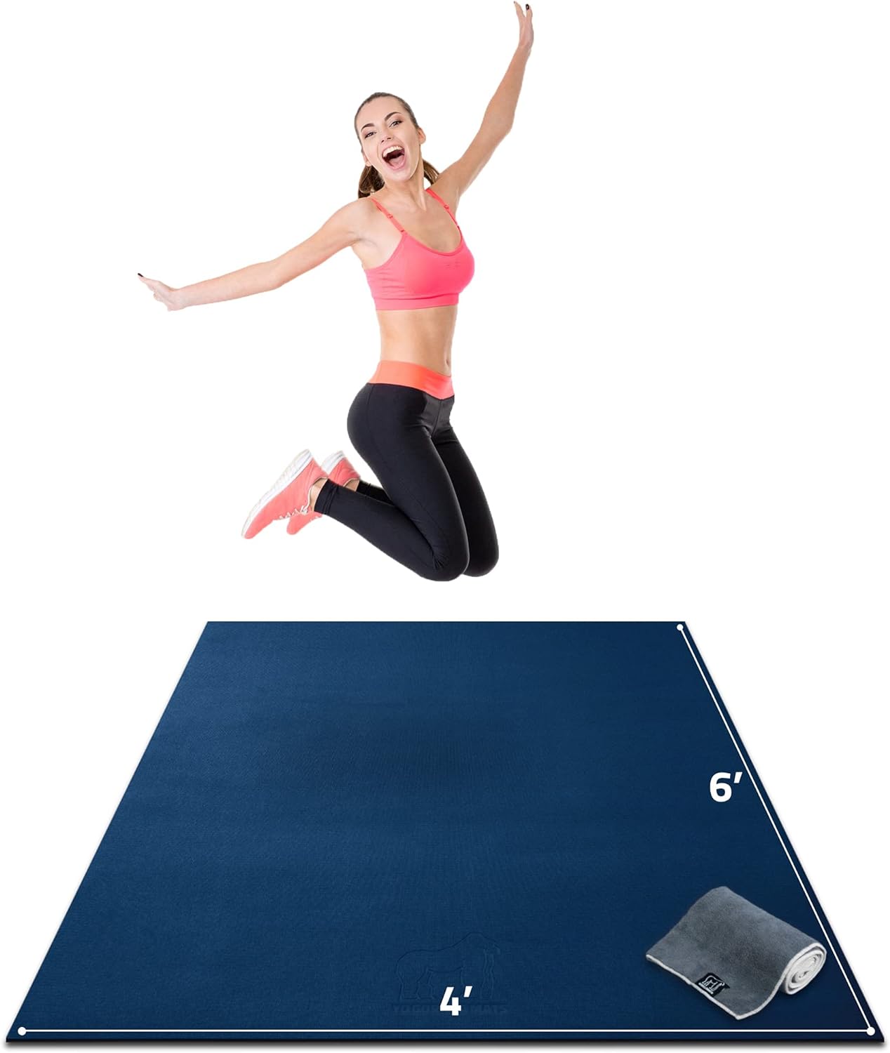 Alfombrilla ejercicio 6x4" antiderrap tapete gimnasio