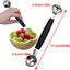 Set 3 Cucharas Acero Inox Doble Punta para Helado Frutas