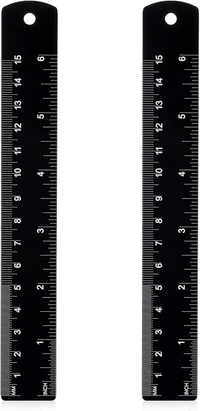 Regla acero inox 6pulg con cm y pulg para estudiantes