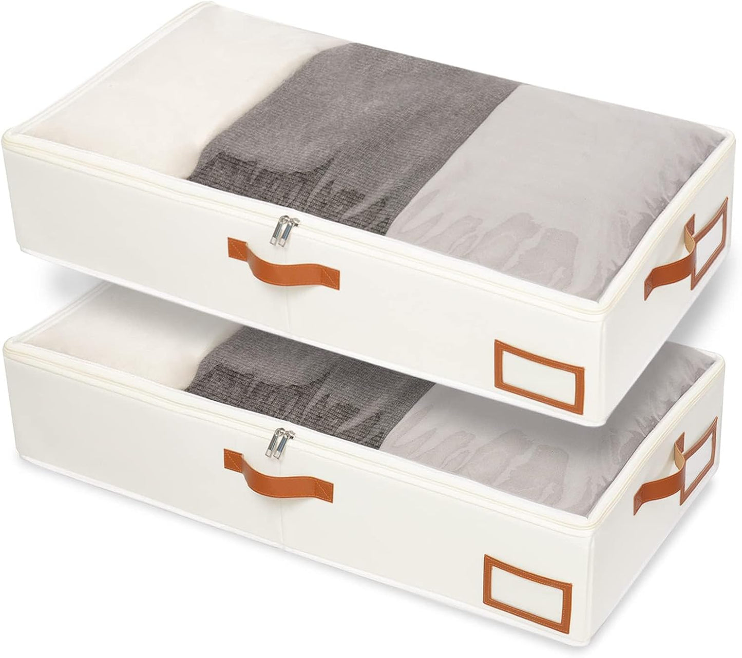 Contenedores almacenamiento cama 2 pzas con tapas 31.5"