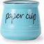 Soporte cerámica clips papel oficina 12oz turquesa