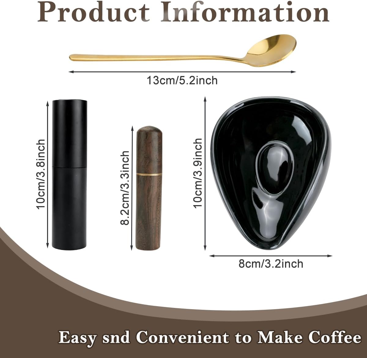 Set 4 tazas dosificadoras café botella spray agitador cuchara