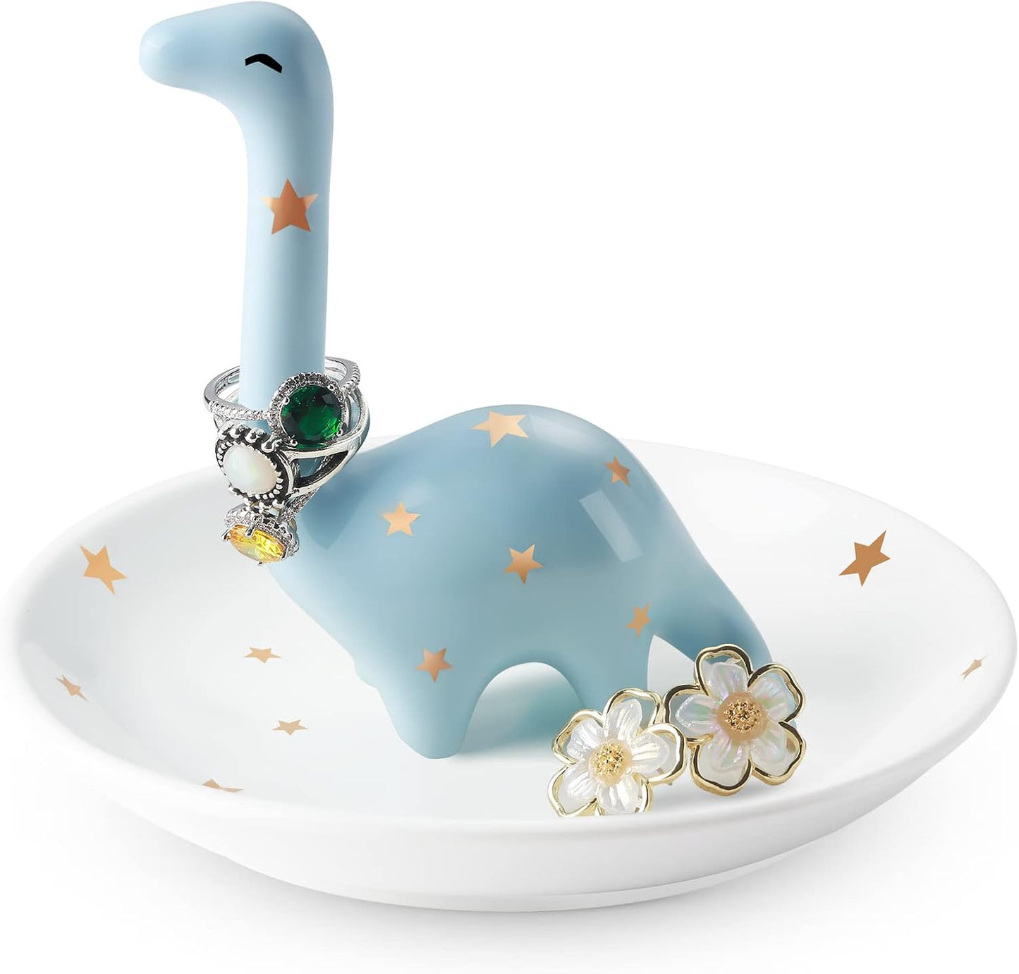 Soporte joyas con dinosaurio regalo mujer niña cumpleaños