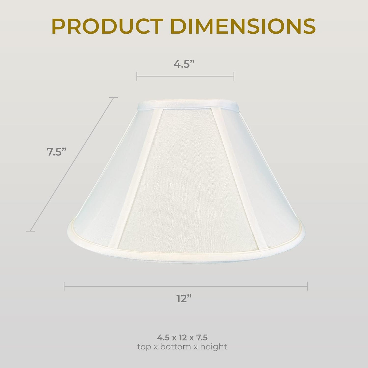 Pantalla lámpara blanco 4.5x12x7.5pulg