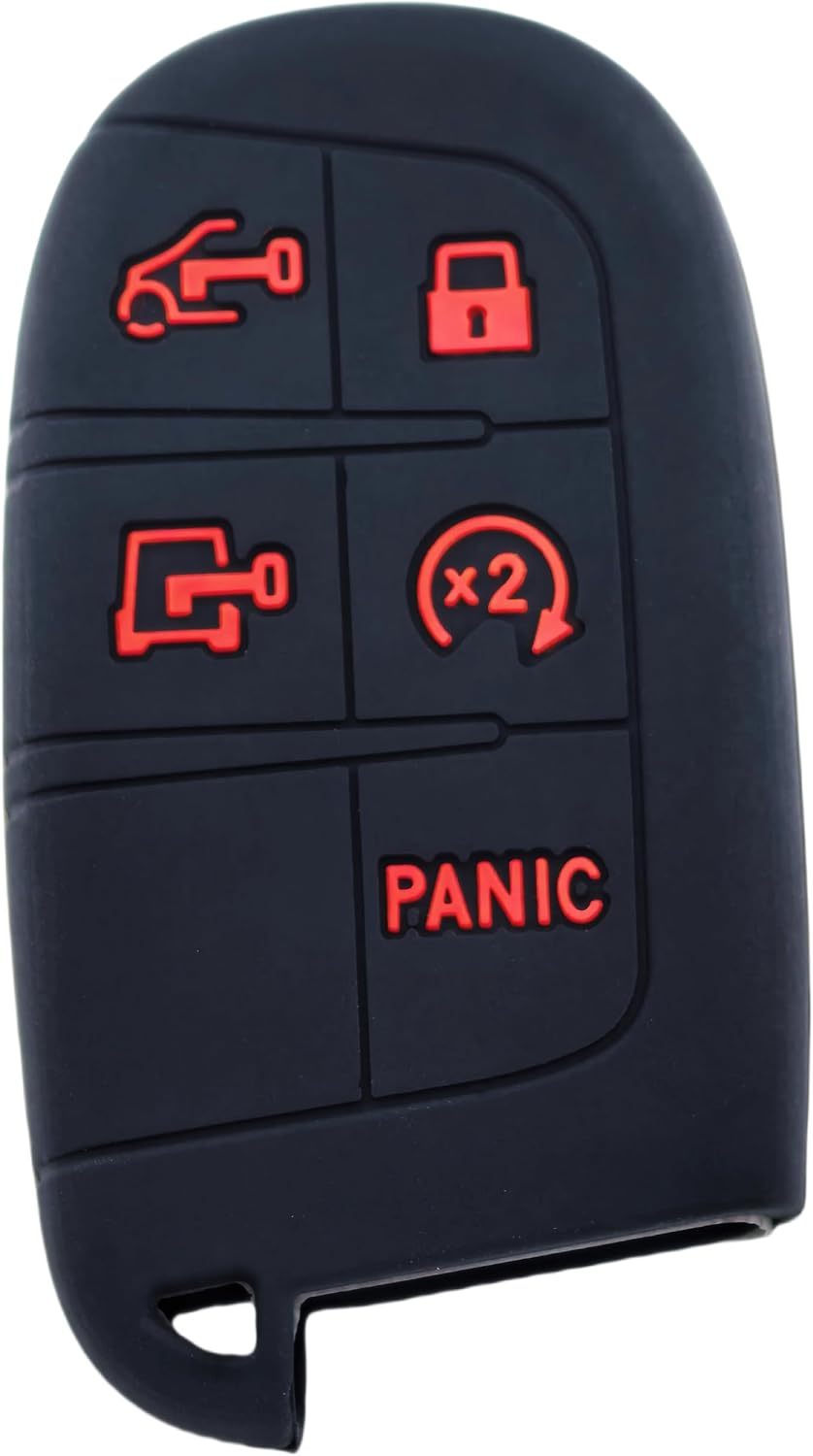 Funda silicona llavero Ram ProMaster botones negro rojo