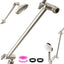 Extensión ducha ajustable 12pulg acero inox G1/2 níquel