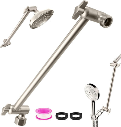 Extensión ducha ajustable 12pulg acero inox G1/2 níquel