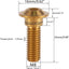 6 Pzas Tornillo Rotor Freno Moto M8x25mm Oro