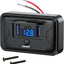 Panel carga USB doble 18W 36W USB C con voltímetro LED coche