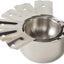 Set 6 Vasos Medidores Acero Inox 1/4 a 1 Taza Nido