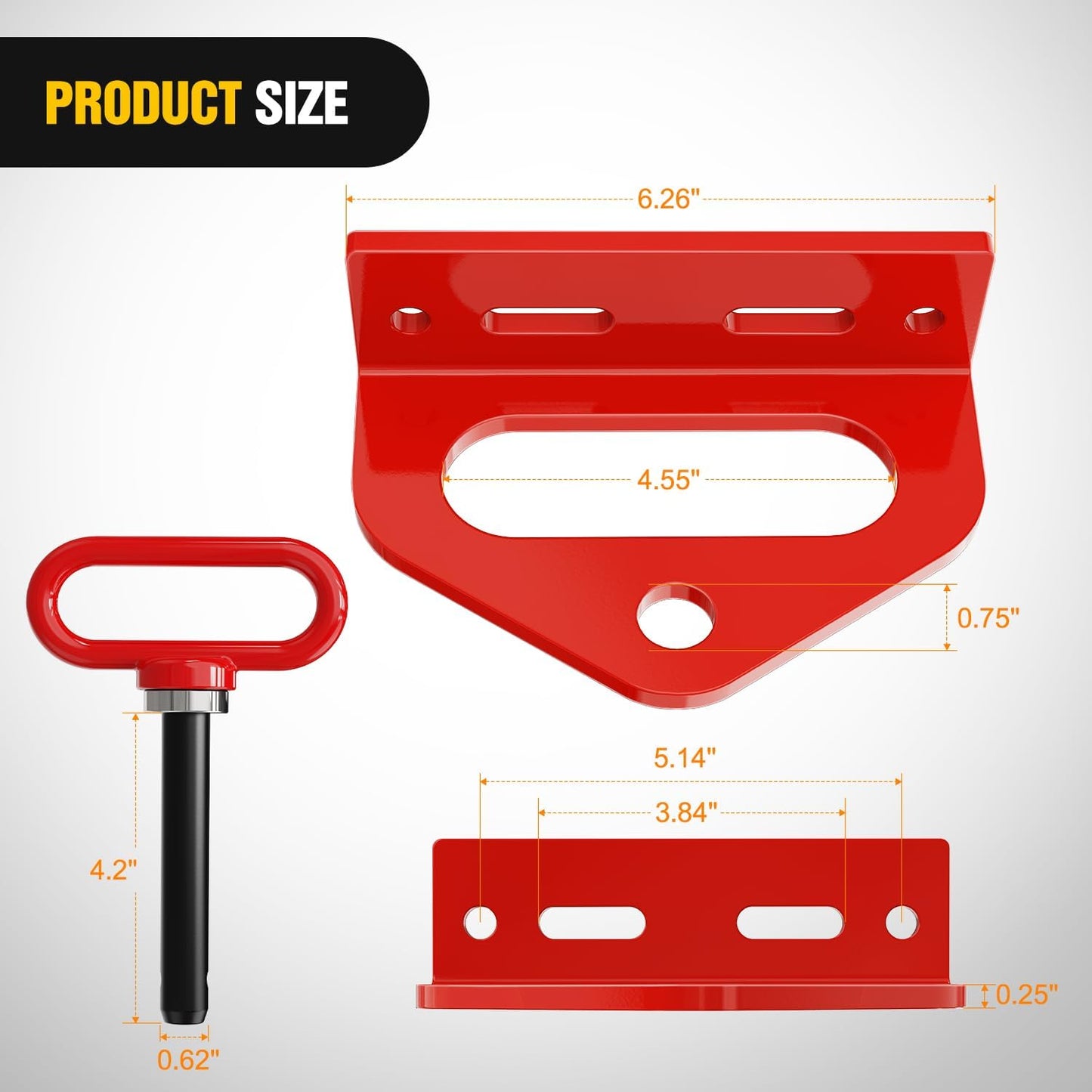 Kit enganche universal remolque 6mm rojo magnético