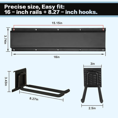Organiz. herramientas pared 32" 4 ganchos 240lb