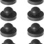 8 Pzas Parachoques Goma 9/16pulg Agujeros 1/4pulg Negro