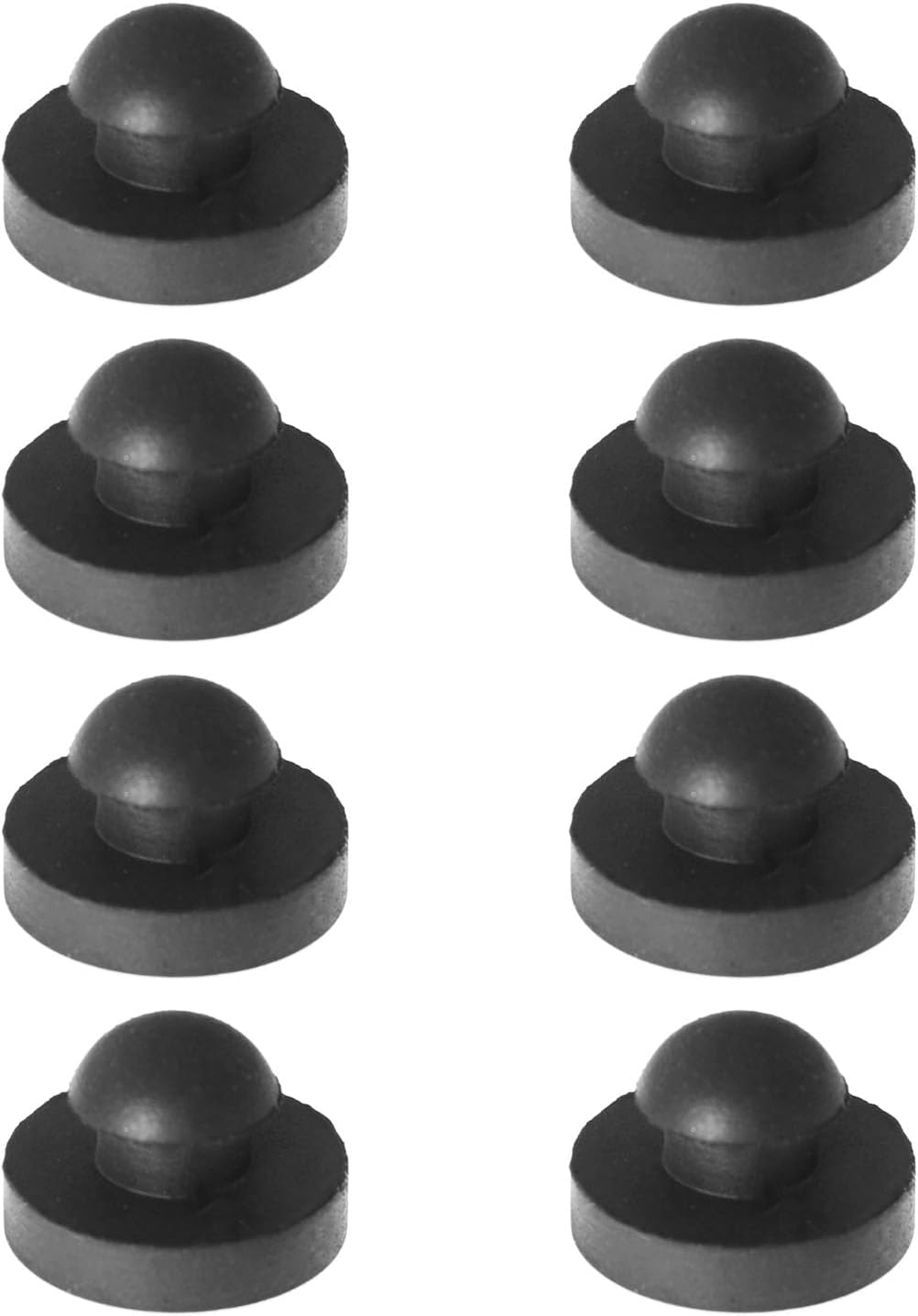 8 Pzas Parachoques Goma 9/16pulg Agujeros 1/4pulg Negro