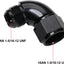 Adaptador conector giratorio 16AN aluminio negro
