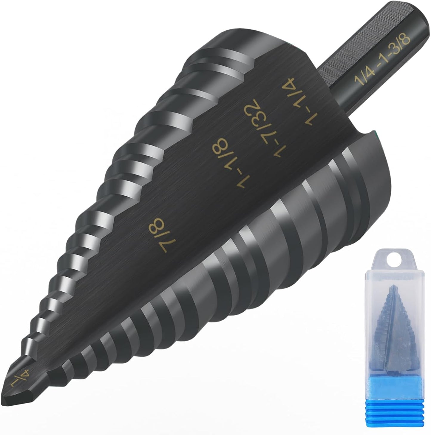 Broca escalonada 1/4 a 1-3/8 pulg acero M2 para inox