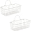 2 Pzas Cesta Pared Alambre Color Blanco Antiguo