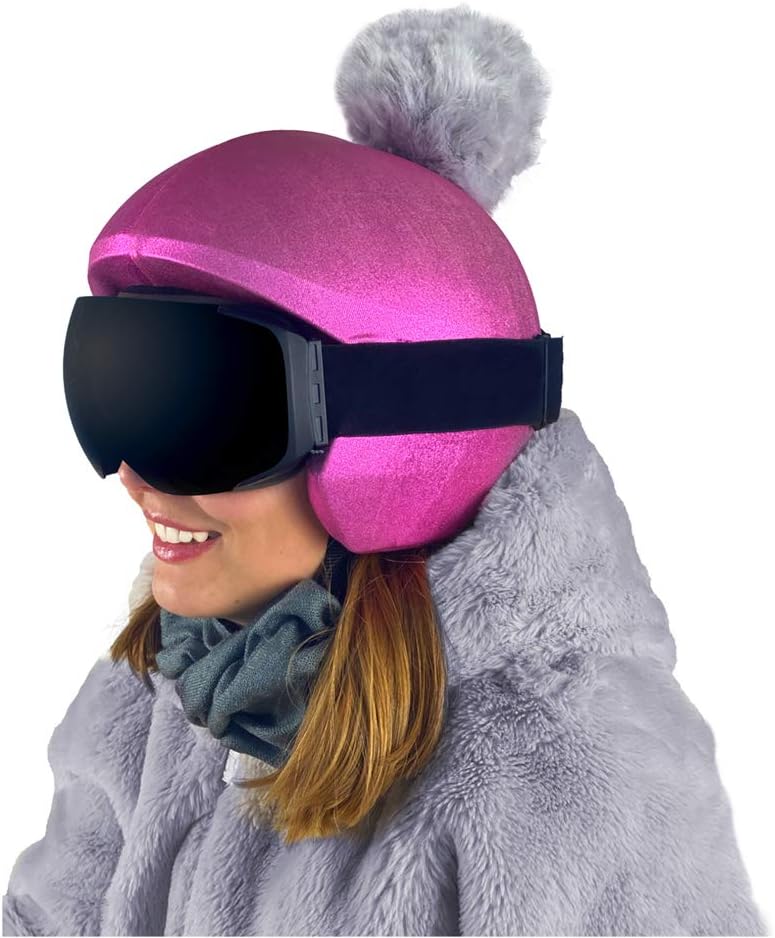 Funda universal para casco rosa y gris