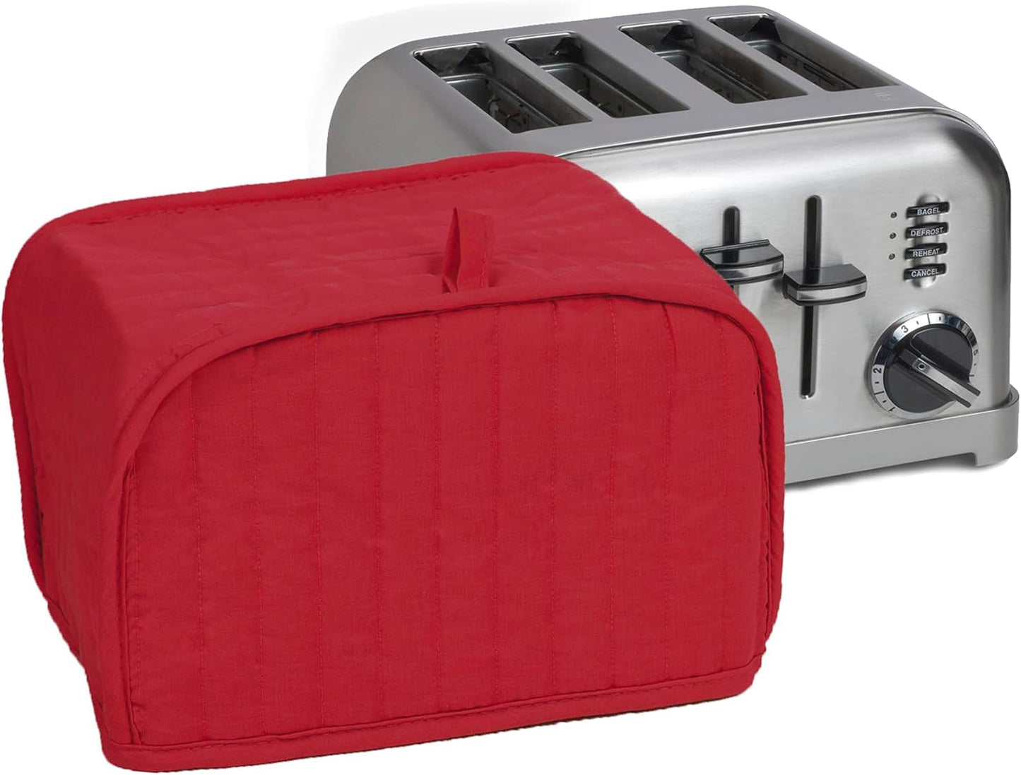 Funda tostadora acolchada poliéster algodón 2 rebanadas