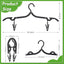 Perchas plegables con clips para viaje 12 pzas negro