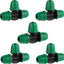 Accesorios riego goteo 1/4 pulg bloqueo T 25 pzas verde
