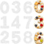 Moldes para pasteles grandes de números 0-8 de 12 pulgadas juego de 9 piezas plástico PET