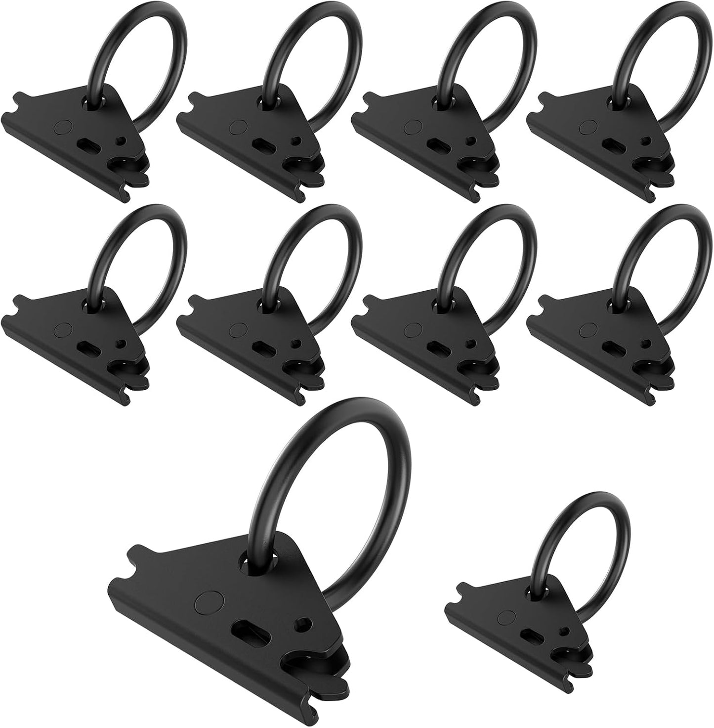 10 Anclajes E-Track Acero Negro para Remolques 1500lb