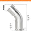 Tubo aluminio 45 grados para interenfriador 3" OD
