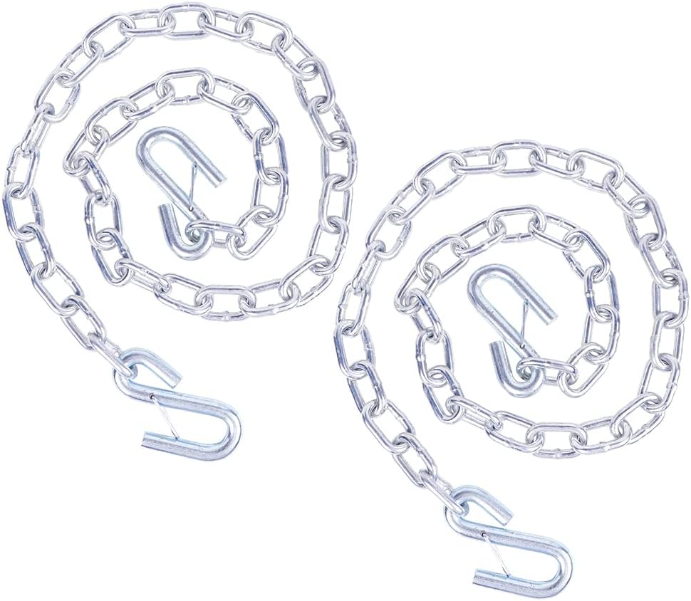 Cadena seguridad acero grado 30 1/4x48" ganchos 5000lb 2uds