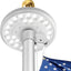 Mástil bandera solar 60 LED 420lm batería 2500mAh impermeable