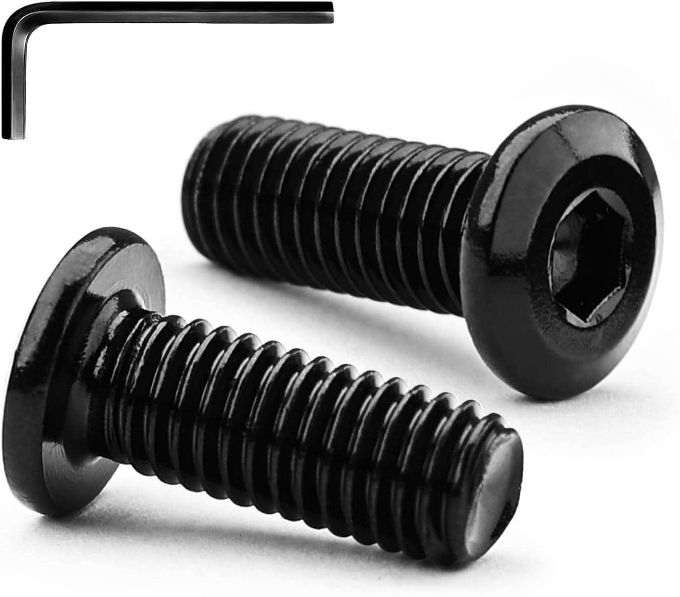 Tornillos hex M6 x 0.787pulg acero inox 18-8 negro 10uds