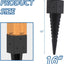 2 Estacas Anclaje Poste Valla 4x4pulg Base Metal Negro