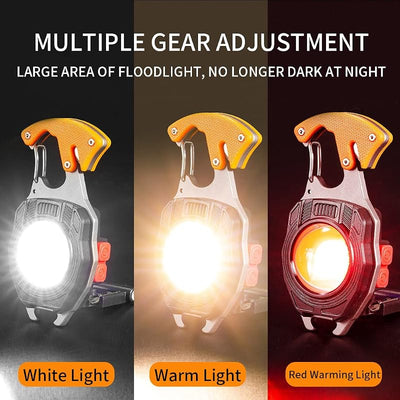 Llavero luz trabajo COB 1600lm 7 modos recargable