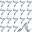 18 Clips Metal para Estantes Ajustables de Gabinete